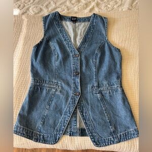 GAP Longline Denim Vest